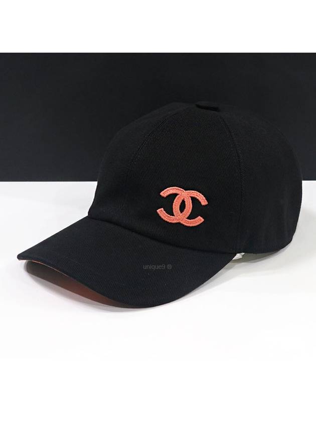 Embroidered CC Logo Cotton Ball Cap Black - CHANEL - BALAAN 7