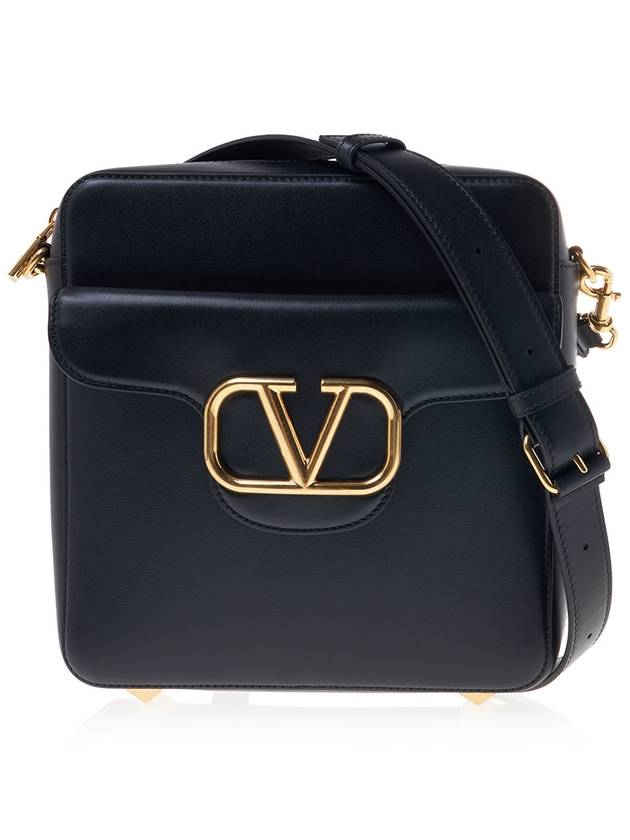 Gold V Logo Cross Bag Black - VALENTINO - BALAAN 2