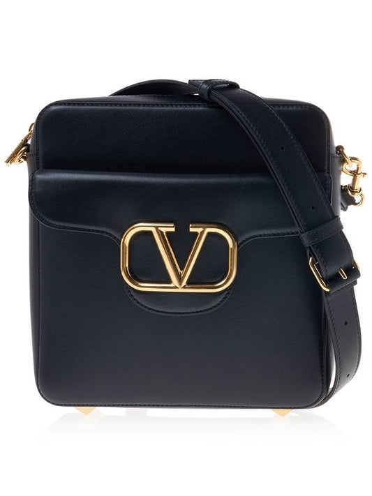 gold V logo shoulder bag black - VALENTINO - BALAAN 2