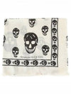 Skull Print Scarf Ivory - ALEXANDER MCQUEEN - BALAAN 2