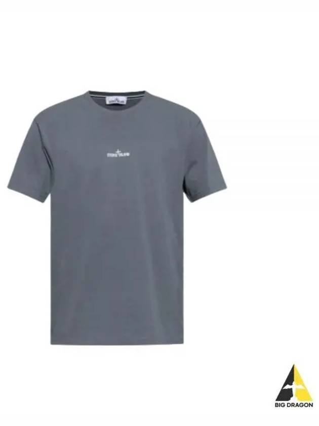 Stamp Two Print Short Sleeve T-Shirt Grey - STONE ISLAND - BALAAN 2