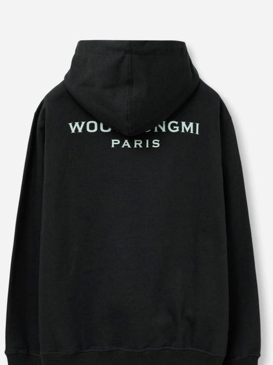 Hooded sweatshirt back logo men s black gray - WOOYOUNGMI - BALAAN 1
