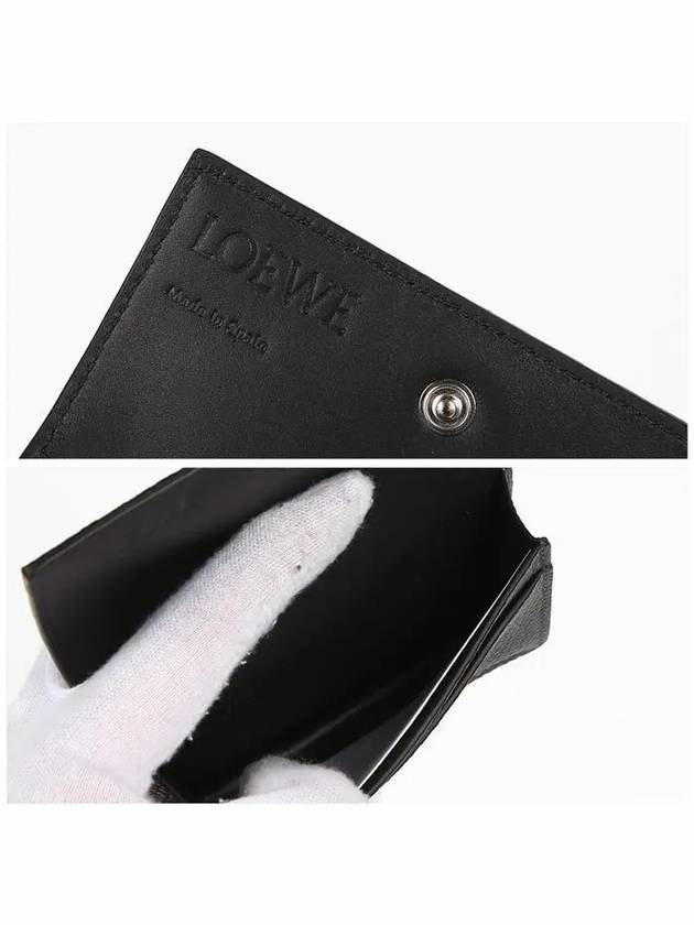 Logo Soft Grained Calfskin Card Wallet Anthracite - LOEWE - BALAAN 6