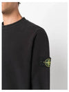 Stretch Cotton Fleece Mock Turtleneck Sweatshirt Black - STONE ISLAND - BALAAN 4