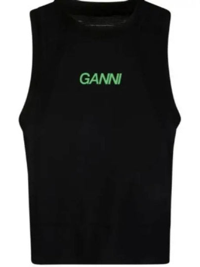 Active Mesh Sleeveless Black - GANNI - BALAAN 2