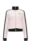 Sporty Logo Patch Jersey Track Zip-Up Jacket Pink - GANNI - BALAAN 1