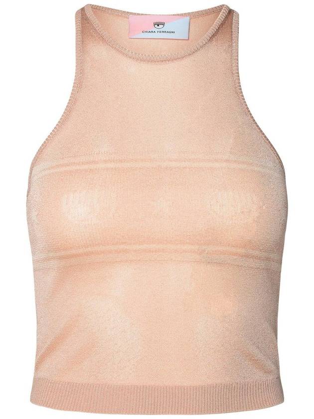 Chiara Ferragni Pink Viscose Blend Tank Top - CHIARA FERRAGNI - BALAAN 1