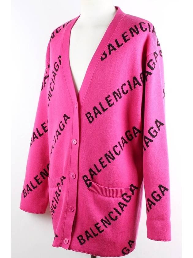 Women s Multi Logo Wool Over Cardigan - BALENCIAGA - BALAAN 2