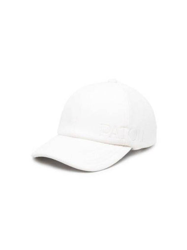 Embroidered Logo Ball Cap White - PATOU - BALAAN 1