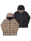 Reversible Vintage Check Hooded Jacket Archive Beige - BURBERRY - BALAAN 4