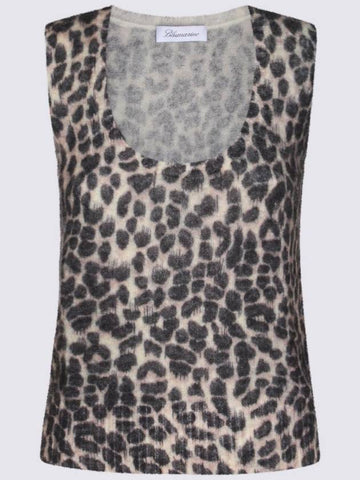 Blumarine Leopard Wool Top - BLUMARINE - BALAAN 1