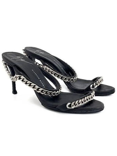 Giuseppe Zanotti chain decoration slingback 36 5 black 9ET0094 - LOUIS VUITTON - BALAAN 1