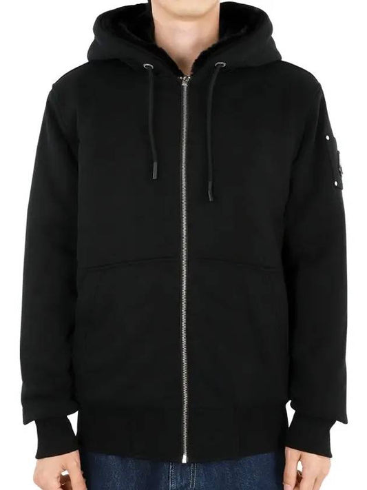 Classic Bunny Zip Up Hoodie Black Lining Black - MOOSE KNUCKLES - BALAAN 2