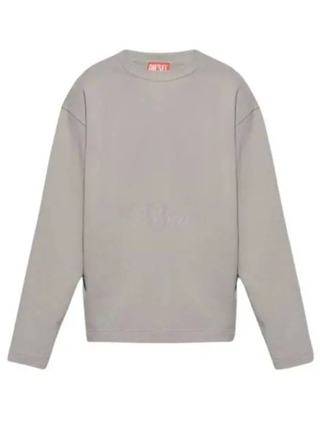 S Macsis Od Oval D Oversized Cotton Sweatshirt Grey - DIESEL - BALAAN 2