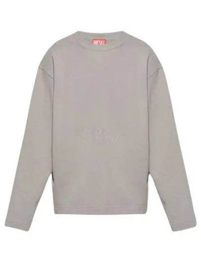 S Macsis Od Oval D Oversized Cotton Sweatshirt Grey - DIESEL - BALAAN 2