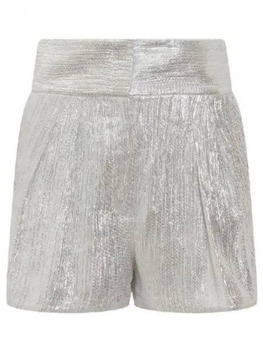 Metallic silver high waist shorts 270313 - IRO - BALAAN 1