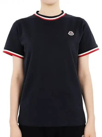 Kids Waffen Patch Three Stripe Lining Short Sleeve Navy 8C00023 83092 778 12 14A 270574 1053849 - MONCLER - BALAAN 1