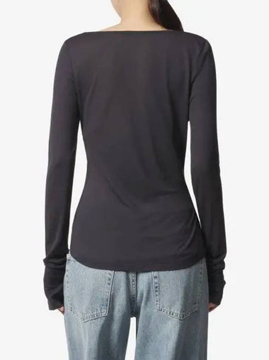 Cowl Neck Long Sleeve T-Shirt Navy - HELMUT LANG - BALAAN 1