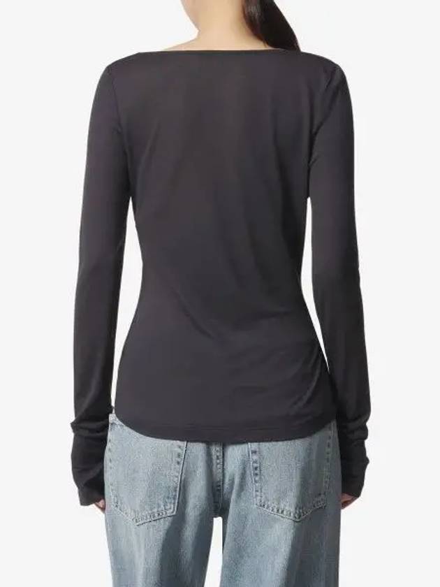 Cowl Neck Long Sleeve T-Shirt Navy - HELMUT LANG - BALAAN 1