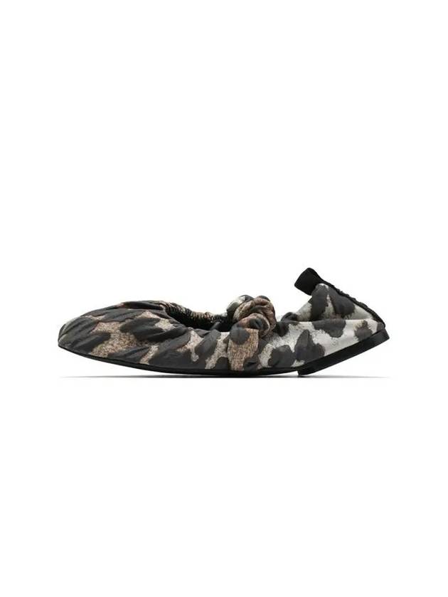 Women's Leopard Scrunchie Flats - GANNI - 1