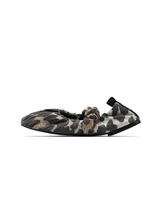 Women's Leopard Scrunchie Flats - GANNI - BALAAN 1