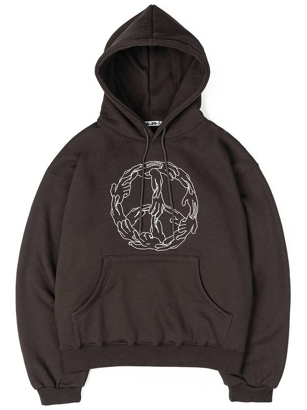 H A N D peace Hoodie BLACK - BACKANDFORTH - BALAAN 1