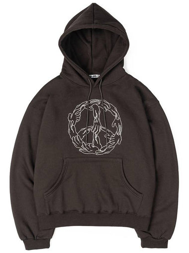 H A N D peace Hoodie BLACK - BACKANDFORTH - BALAAN 1