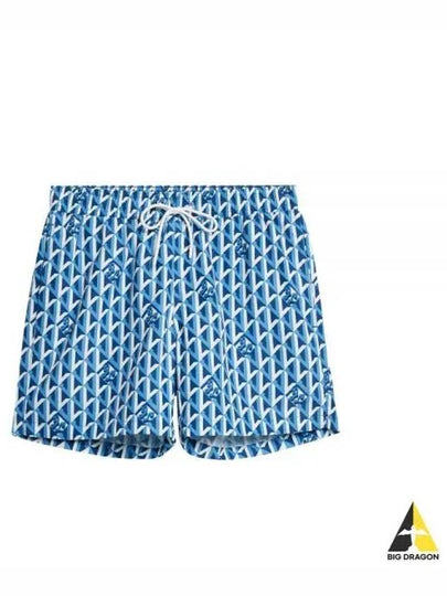 Banks Island Geo Swim Trunk Shorts Blue - J.LINDEBERG - BALAAN 2