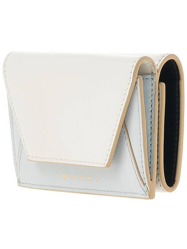 Logo Leather Half Wallet White - MARNI - BALAAN 3