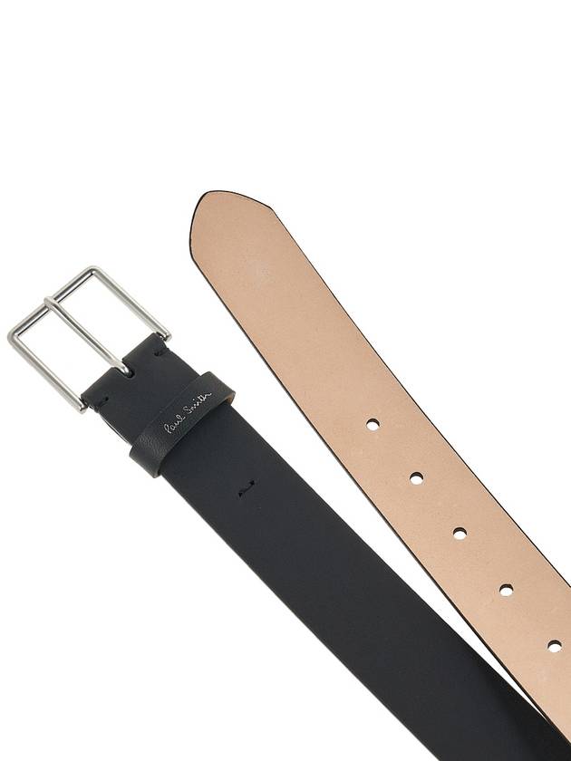 Men's Stitched Leather Belt Black - PAUL SMITH - BALAAN 9