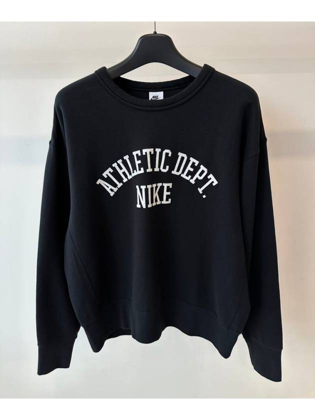 NSW Trend Fleece Crew Sweatshirt Black - NIKE - BALAAN 7