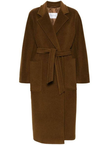 Attuale Wool Long Single Coat Brown - MAX MARA - BALAAN 1