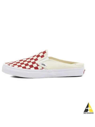 Classic Slip On Mule Checkerboard Racing Red White VN0004KTTLF1 - VANS - BALAAN 2