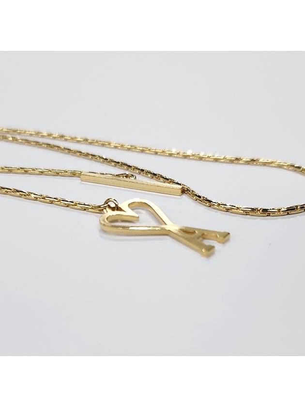 Heart Logo Chain Metal Necklace Gold - AMI - BALAAN 6