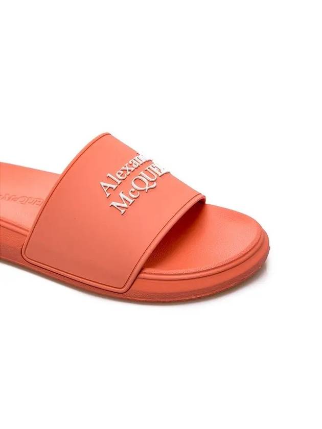 Logo Rubber Slippers Salmon Pink - ALEXANDER MCQUEEN - BALAAN 7