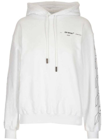 Women's Puzzle Arrow Hooded Top White - OFF WHITE - BALAAN 1