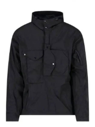 Chrome-R Goggle Utility Hooded Jacket Black - CP COMPANY - BALAAN 2