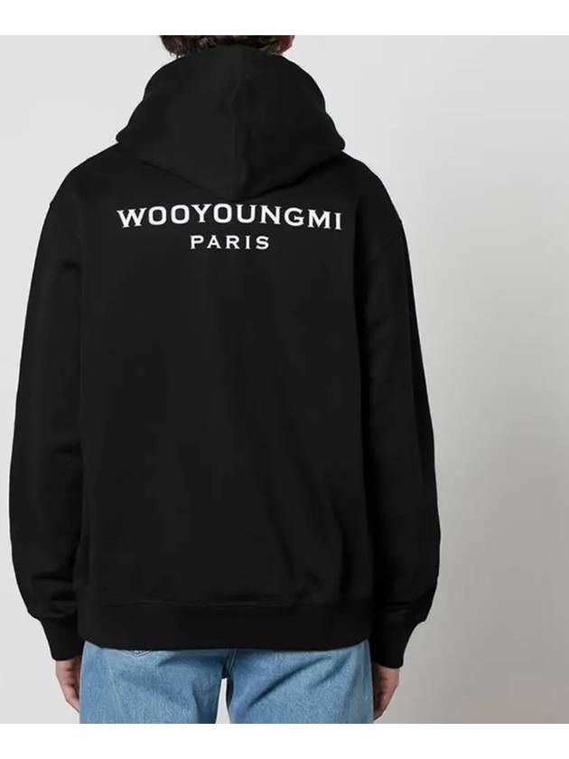 Men s Back Logo Cotton Hoodie Black - WOOYOUNGMI - BALAAN 3