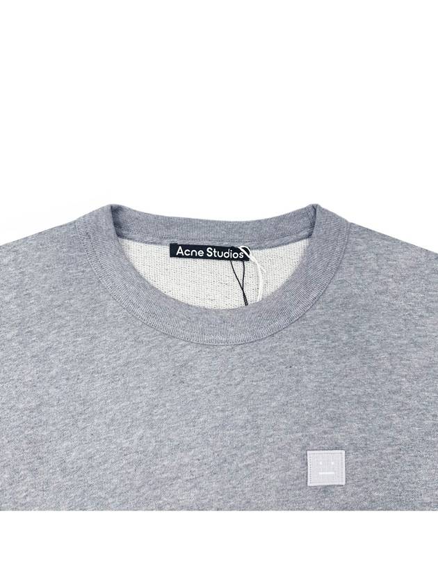 Face Patch Crew Neck Sweatshirt Grey - ACNE STUDIOS - BALAAN 4