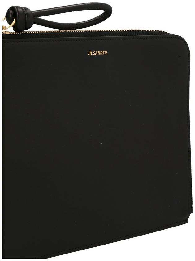 Envelope Logo Clutch Bag Black - JIL SANDER - BALAAN 4