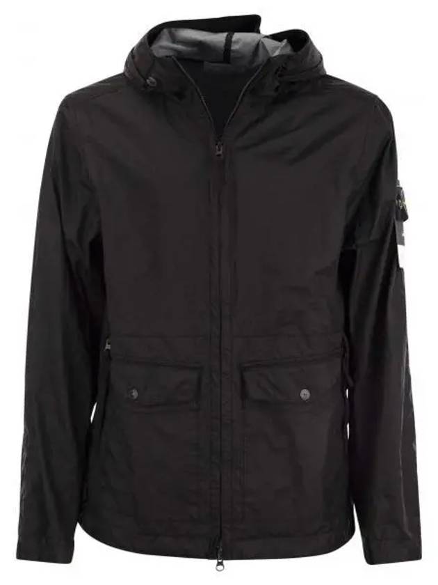 Membrana 3L TC Hooded Jacket Black - STONE ISLAND - BALAAN 2