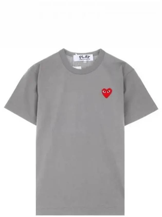 AZ T212 051 3 Redwappen Round Short Sleeve T Shirt Gray Men s TTA 271257 - COMME DES GARCONS - BALAAN 1