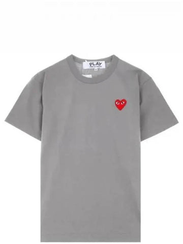 AZ T212 051 3 Redwappen Round Short Sleeve T Shirt Gray Men s TTA 271257 - COMME DES GARCONS - BALAAN 1