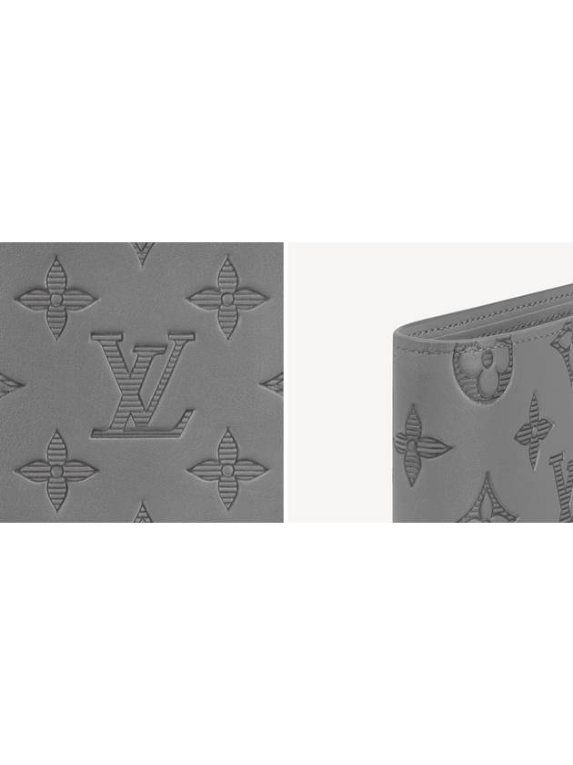 Monogram Shadow Multiple Half Wallet Grey - LOUIS VUITTON - BALAAN 6