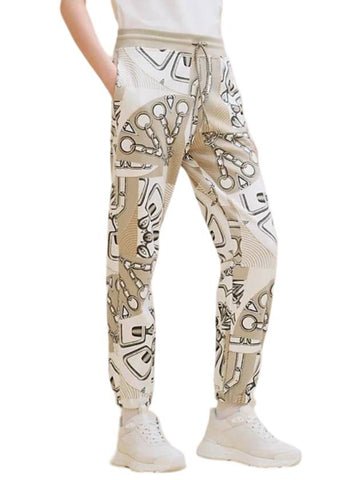 Effet Kaleidoscope Jogging Track Pants Beige - HERMES - BALAAN 1