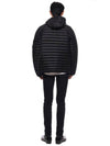 Room Woven Chamber Recycled Nylon Down Padding Hooded Jacket Black - STONE ISLAND - BALAAN 6