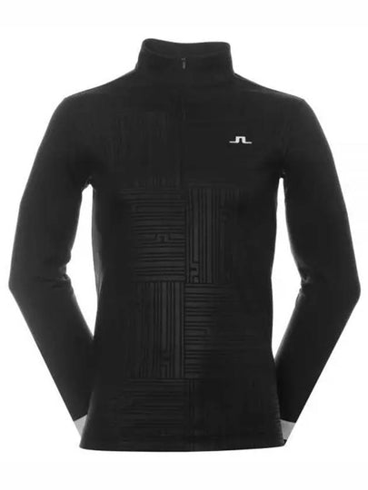 Danny Debossed Mid Layer Long Sleeve T-Shirt Black - J.LINDEBERG - BALAAN 2