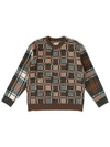 Men's Check Knit Pullover Green I1WN02GR - IOEDLE - BALAAN 3