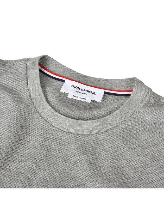 Classic Pique Rib Side Insert 4-Bar Short Sleeve T-Shirt Light Grey - THOM BROWNE - BALAAN 4