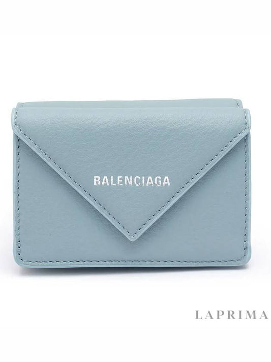 Mini Papier Snap Half Half Wallet Light Blue - BALENCIAGA - BALAAN 2